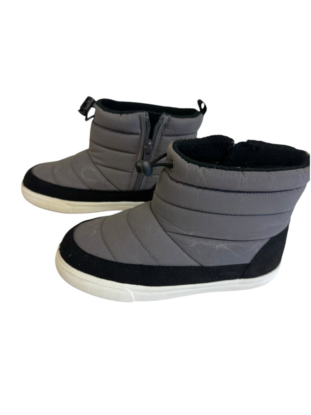 Cat & Jack Gray and Black  Kids Snow Boots